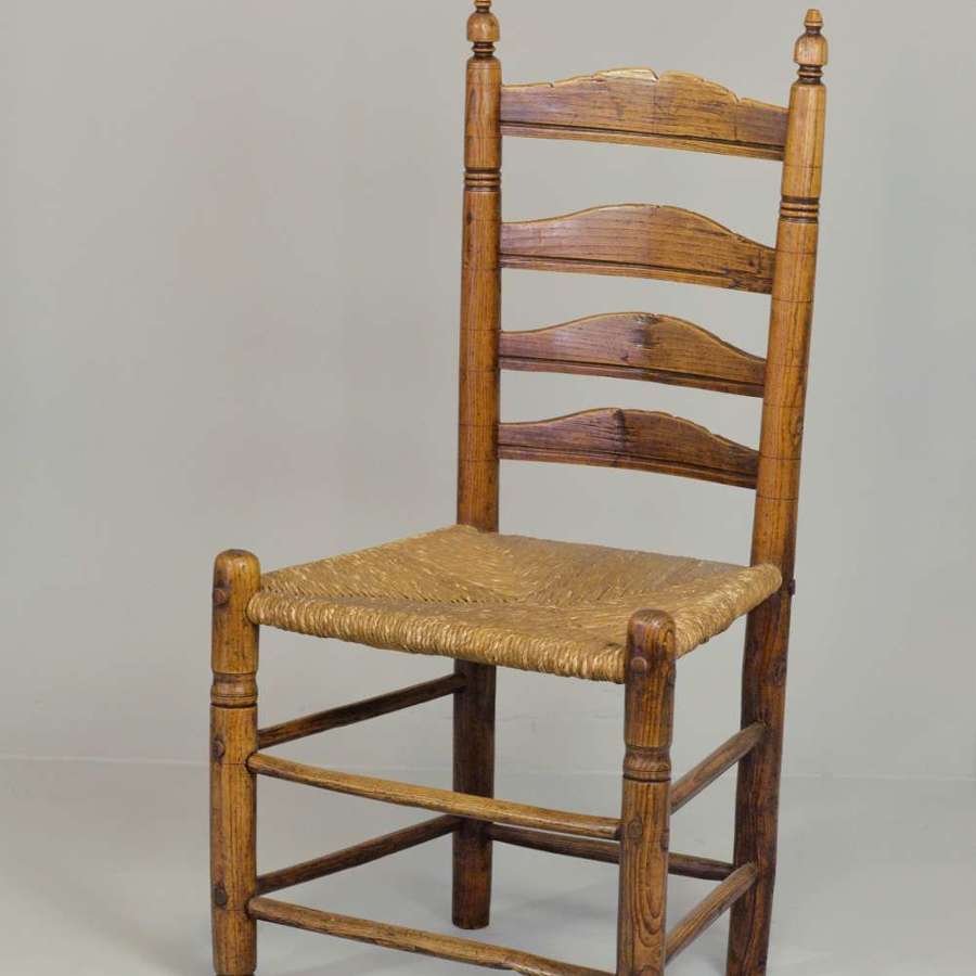 Dutch ladder back chair in ash c1820