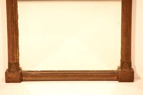 Regency Carved Giltwood Pier Mirror Eglomisé Panel Trumeau