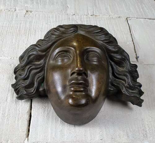 Grecian Female Bronze Head Sculpture