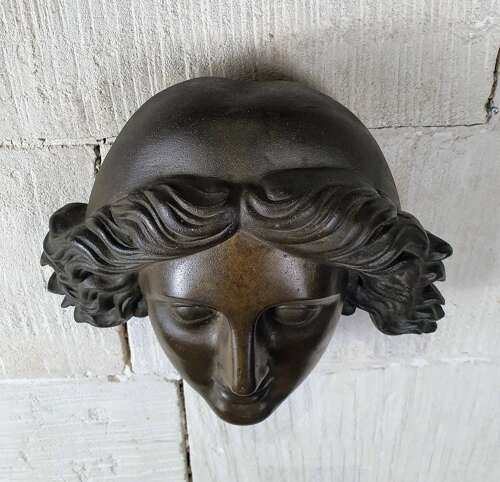 Grecian Female Bronze Head Sculpture