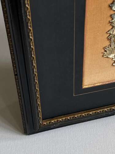 Silk Embroidery Needlework Mounted Picture Panel 19thC