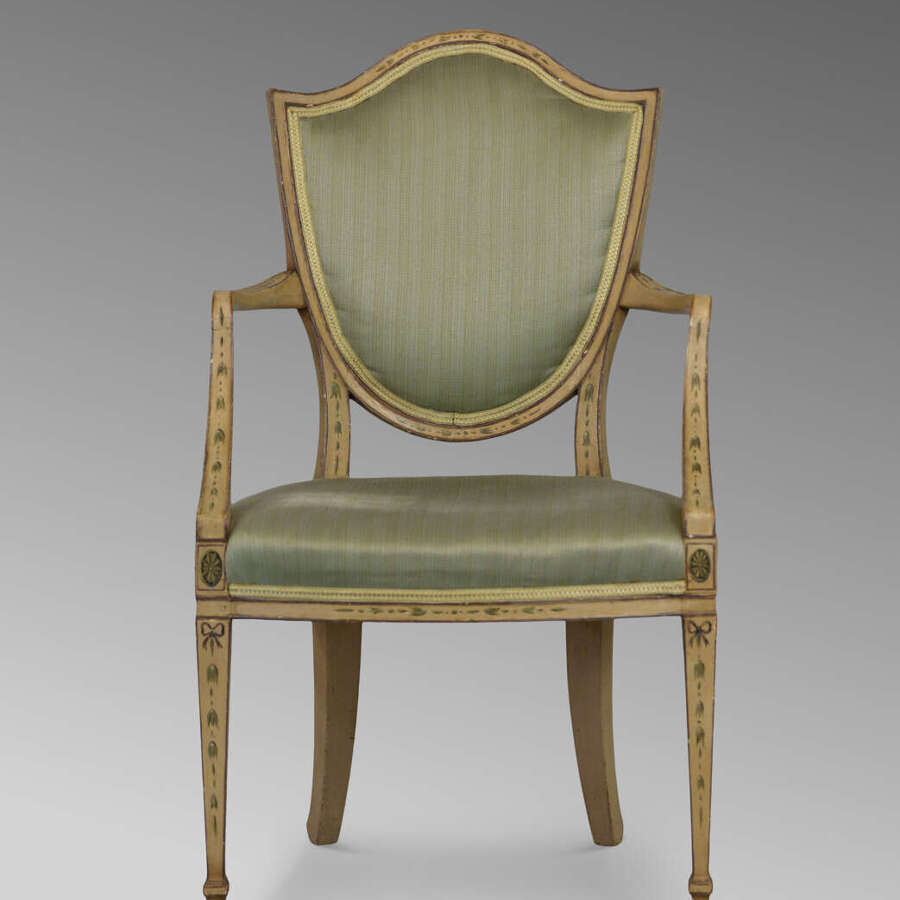 Sheraton upholstered armchair c1790