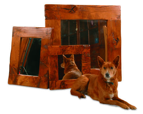 Farmhouse mirrors in oak / burr oak