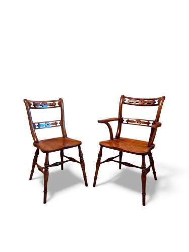 Oxford fretted splat chairs (6 + 2)