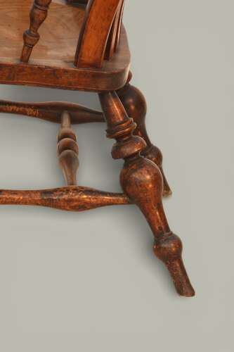 WINDSOR LARGE FARMHOUSE ARMCHAIR IN FRUTWOOD & ELM, C1890