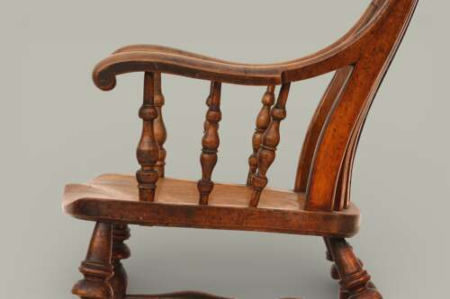 WINDSOR LARGE FARMHOUSE ARMCHAIR IN FRUTWOOD & ELM, C1890