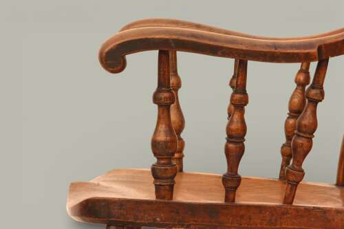WINDSOR LARGE FARMHOUSE ARMCHAIR IN FRUTWOOD & ELM, C1890