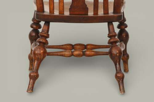 WINDSOR LARGE FARMHOUSE ARMCHAIR IN FRUTWOOD & ELM, C1890