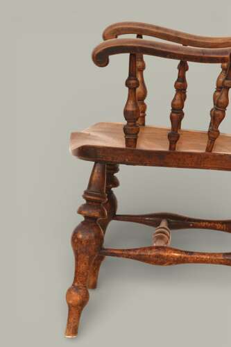 WINDSOR LARGE FARMHOUSE ARMCHAIR IN FRUTWOOD & ELM, C1890