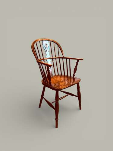 WINDSOR LOW BACK ARMCHAIR IN ASH & ELM C1840