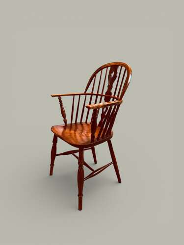 WINDSOR LOW BACK ARMCHAIR IN ASH & ELM C1840