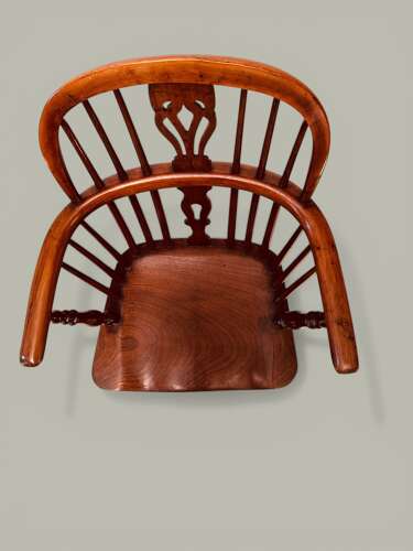 WINDSOR LOW BACK ARMCHAIR, YEW & ELM C1860
