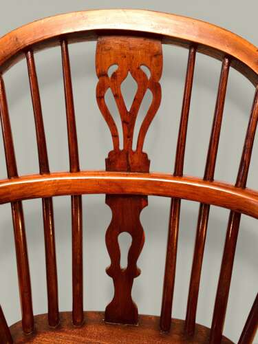 WINDSOR LOW BACK ARMCHAIR, YEW & ELM C1860