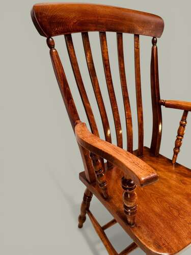 WINDSOR SLAT BACK ARMCHAIR IN BEECH, ASH & ALDER C1890