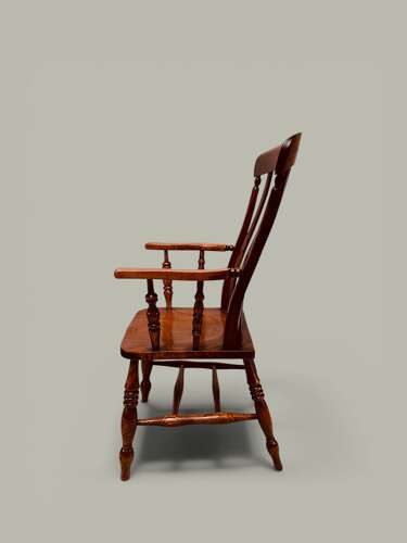 WINDSOR SLAT BACK ARMCHAIR IN BEECH, ASH & ALDER C1890