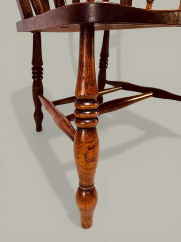 WINDSOR SLAT BACK ARMCHAIR IN BEECH, ASH & ALDER C1890