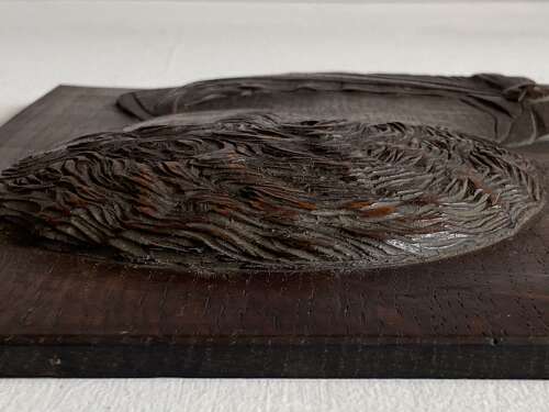 French Oak Panel Relief Roman Emperor Grand Tour Style Plaque 19th C