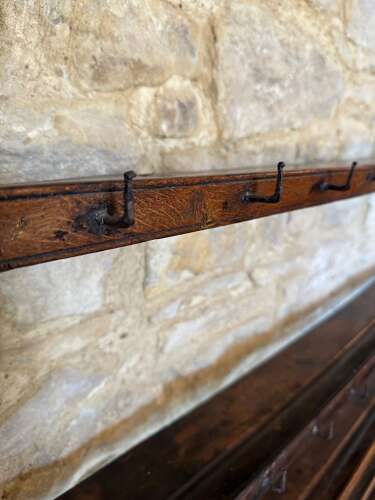 POTBOARD DRESSER WITH OPEN RACK, OAK, C1790