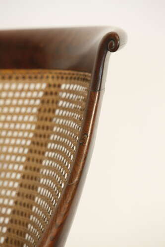Regency Barrel Back Antique Library Side Chair