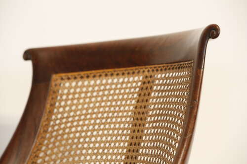 Regency Barrel Back Antique Library Side Chair
