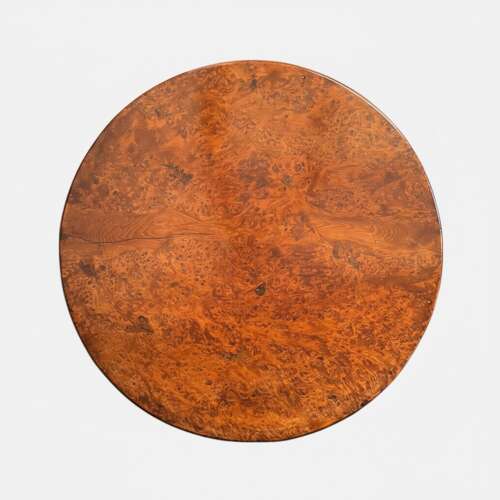 BURR YEW PEDESTAL BASE TABLE, C1780