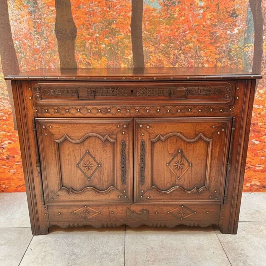 RUSTIC FRENCH BUFFET IN CHESTNUT, C1800