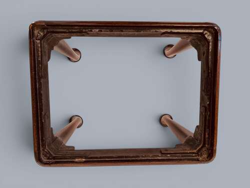 CABRIOLE LEG STOOL, RED WALNUT, C1720
