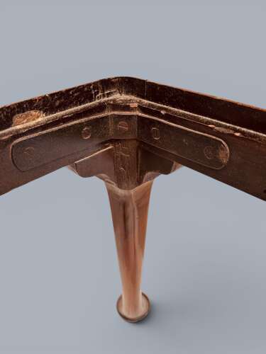 CABRIOLE LEG STOOL, RED WALNUT, C1720
