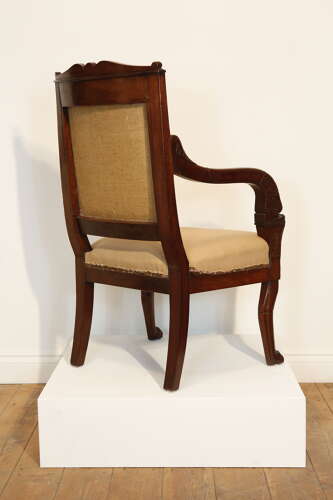 Early 19th Century Smart French Empire Mahogany Side or Desk Chair