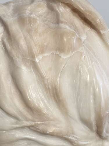 Early 20th Century Italian Carrara Marble Bust of Beautiful Lady by Affortunato Gory