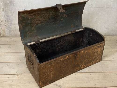 Antique Iron Trunk 18th Century