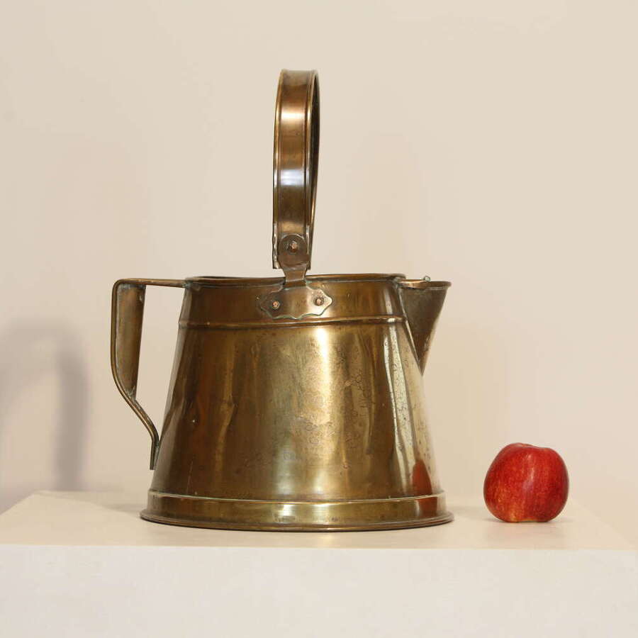 Jug Antique Vintage Large Brass Hot Water Can Arts & Crafts