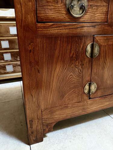 CHINESE DRESSER BASE / ALTAR CABINET IN ELM, MING DYNASTY, C1890
