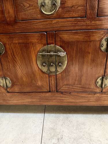 CHINESE DRESSER BASE / ALTAR CABINET IN ELM, MING DYNASTY, C1890
