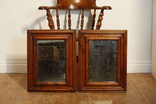 Pair of 19th Century English Carved Moulded Pine Frame Mirrors