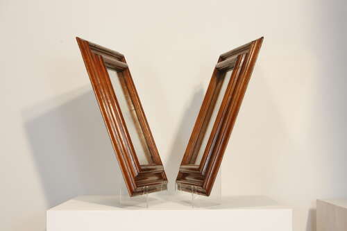Pair of 19th Century English Carved Moulded Pine Frame Mirrors