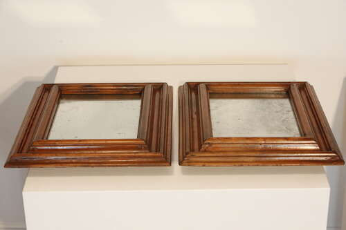 Pair of 19th Century English Carved Moulded Pine Frame Mirrors
