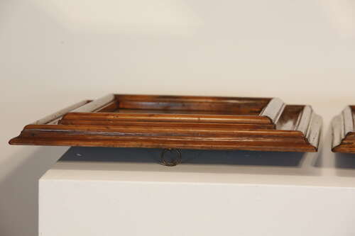 Pair of 19th Century English Carved Moulded Pine Frame Mirrors