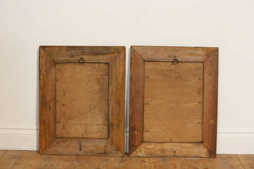 Pair of 19th Century English Carved Moulded Pine Frame Mirrors