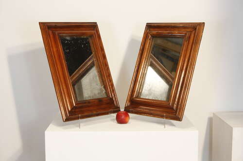 Pair of 19th Century English Carved Moulded Pine Frame Mirrors