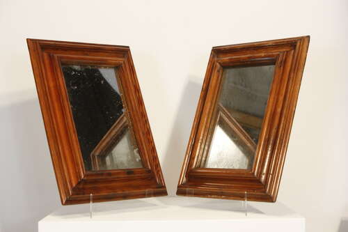 Pair of 19th Century English Carved Moulded Pine Frame Mirrors