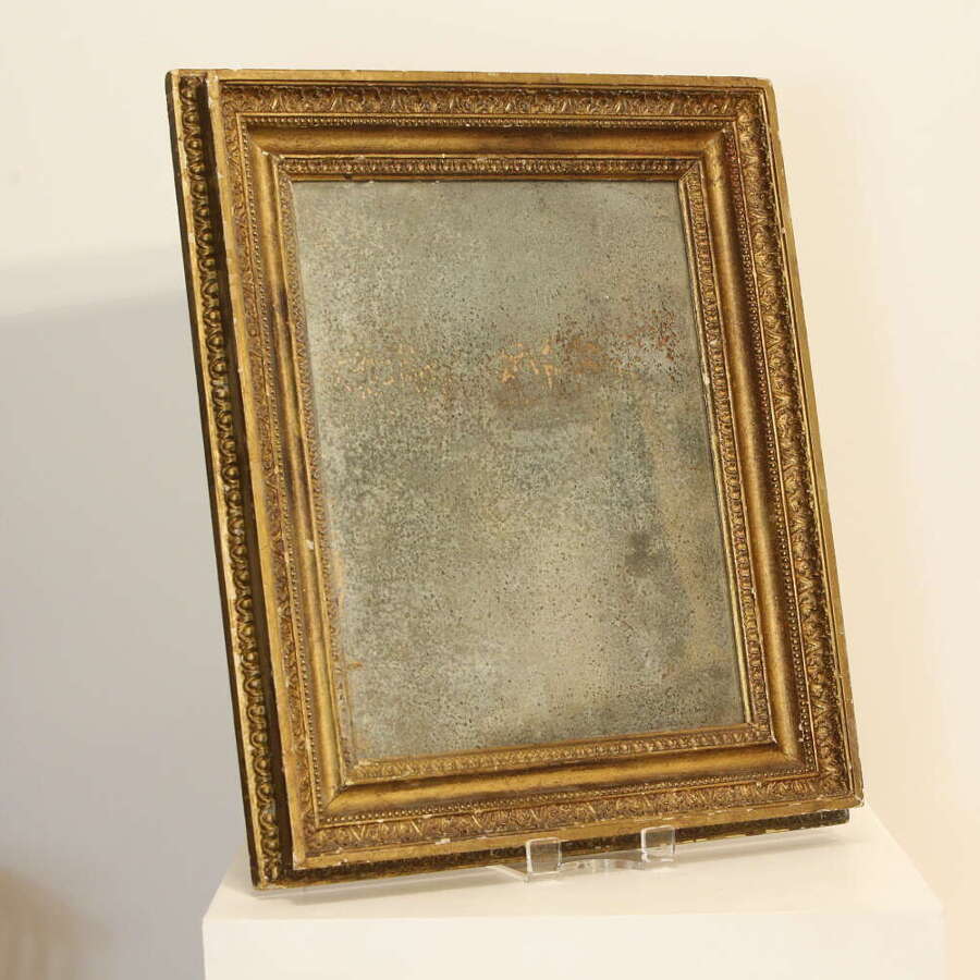 19th Century French Distressed Giltwood Mirror, circa 1870