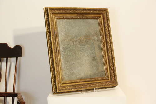 19th Century French Distressed Giltwood Mirror, circa 1870