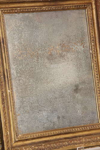 19th Century French Distressed Giltwood Mirror, circa 1870