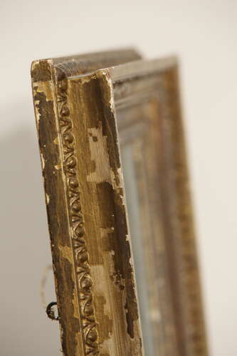 19th Century French Distressed Giltwood Mirror, circa 1870