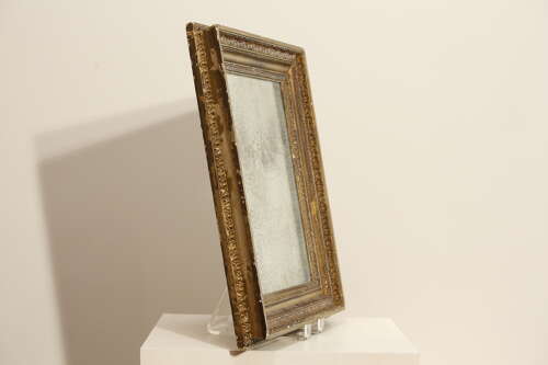 19th Century French Distressed Giltwood Mirror, circa 1870