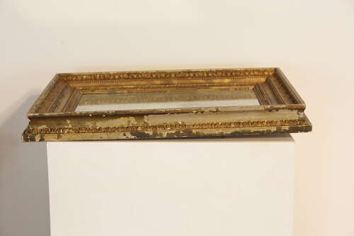 19th Century French Distressed Giltwood Mirror, circa 1870