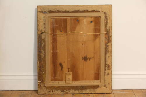 19th Century French Distressed Giltwood Mirror, circa 1870