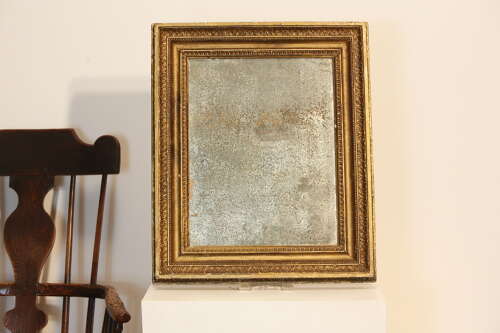 19th Century French Distressed Giltwood Mirror, circa 1870