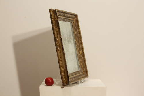 19th Century French Distressed Giltwood Mirror, circa 1870
